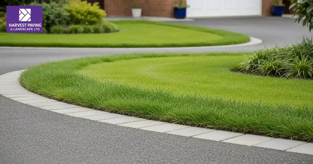 Lawn-Integrated Driveway Edging