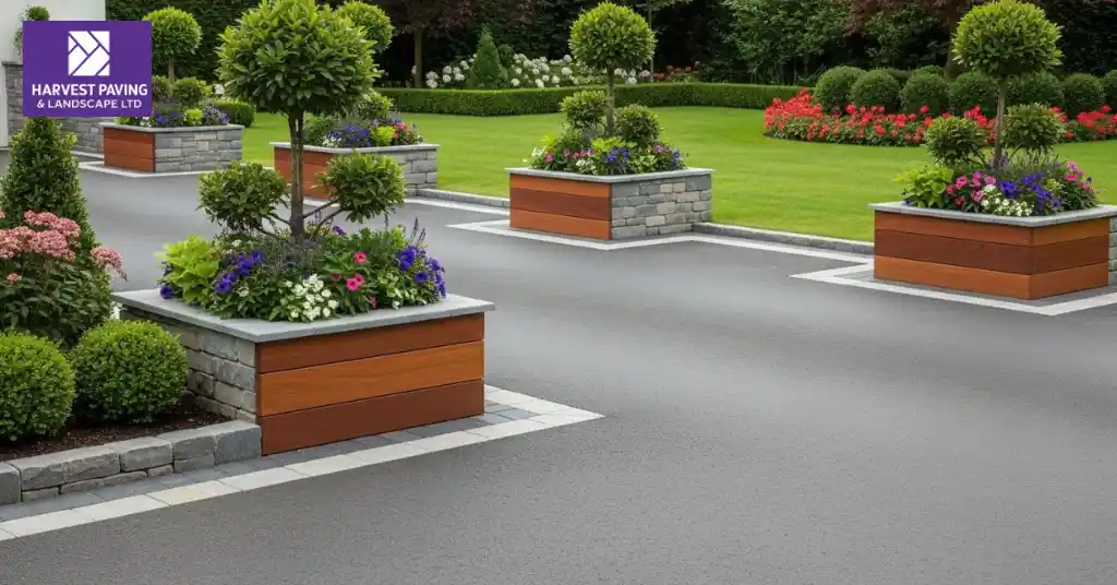 Planter-Integrated Driveway Edging
